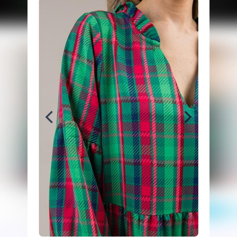 Michelle McDowell Christina Dress Plaid About You Size XL - Picture 4 of 11